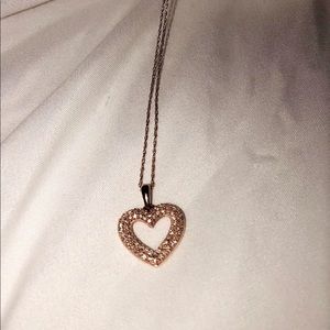 real rose gold and real diamond necklace